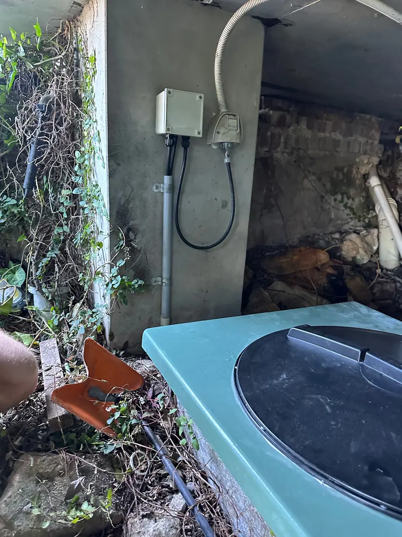 The same Sutherland Shire pit after the visit — new pump, tidy electrical in conduit and a gas-tight lid fitted